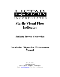 Thumbnail of document Manual - Sterile View Thru Flow Indicator for Hygienic Applications
